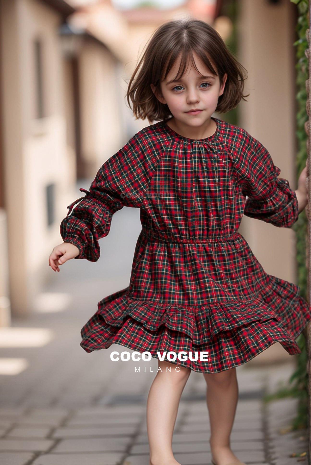 Charming Tartan – Classic Summer Dress  Little Girl