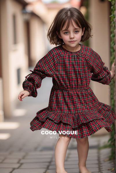 Charming Tartan – Classic Summer Dress  Little Girl