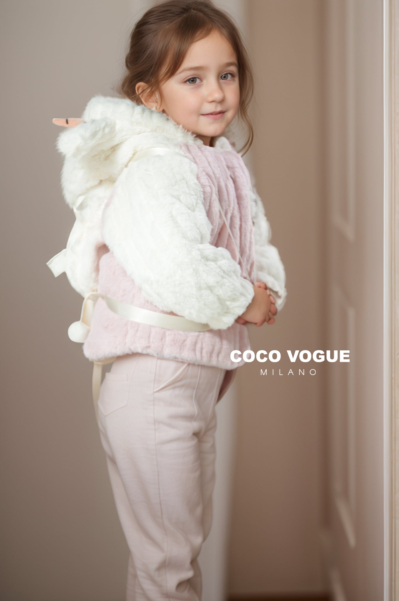 Stylish toddler girls pink jacket , Pink winter jacket for baby girls 2–6 years 