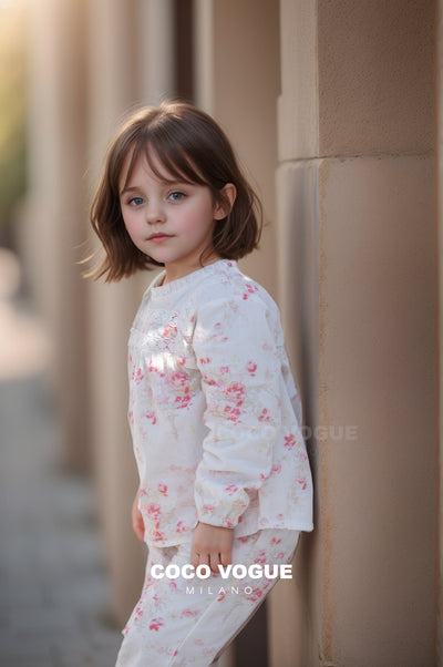 Soft Pink Floral Baby Girl Coord Set
