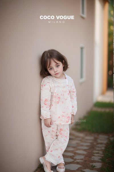 Soft Pink Floral Baby Girl Coord Set