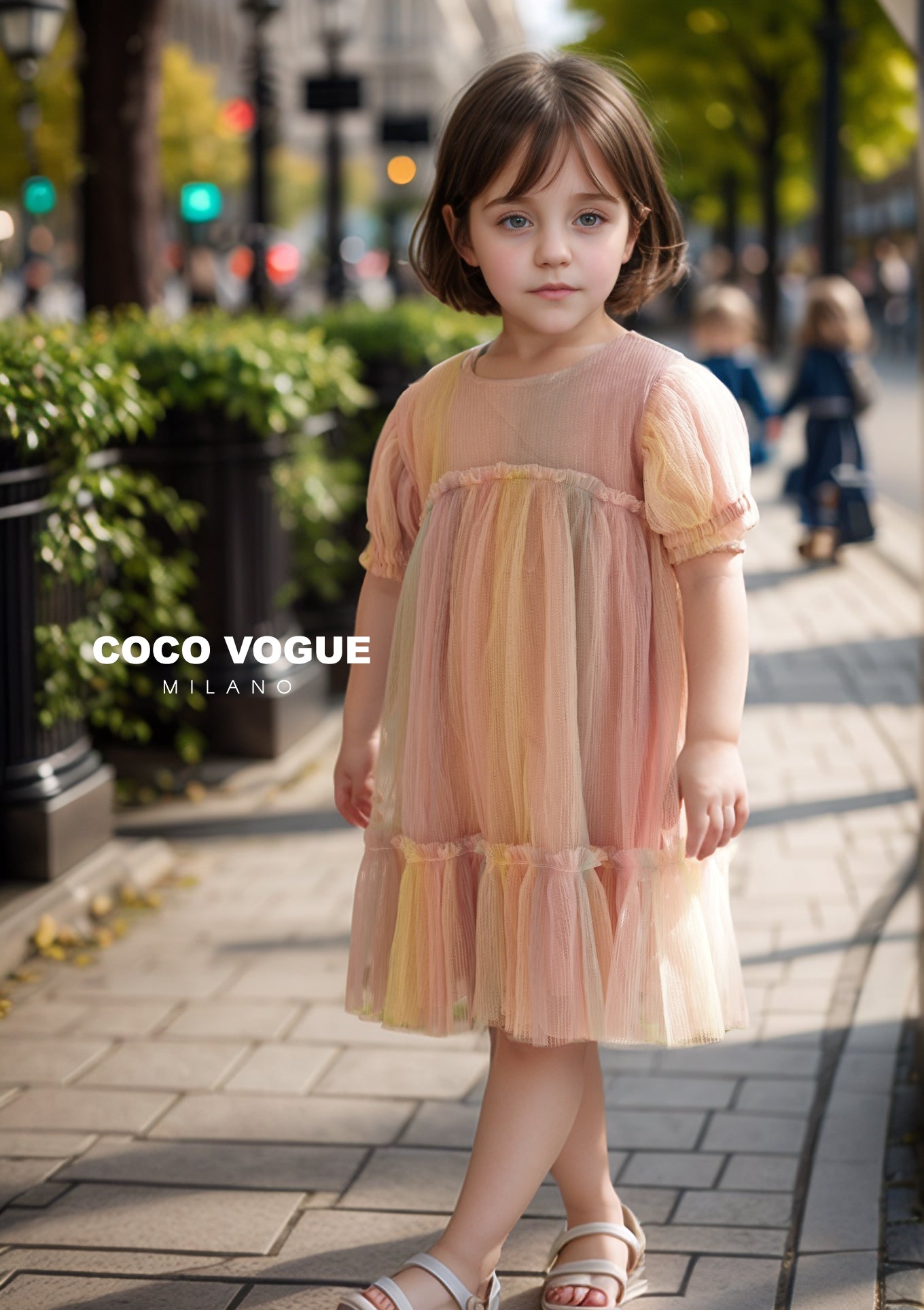 Stylish ombre party dress for baby girls , Ombre tulle princess dress 9 months – 5 years
