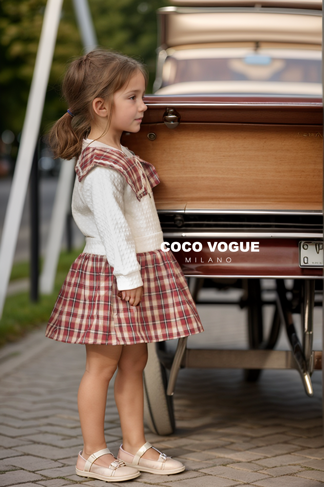 Chic Plaid Charm with Cozy Knits Dress