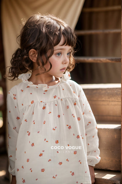Fashionable kids co-ord set in creamy elegance , Creamy Elegance cotton co-ord set 2–8 years for kids