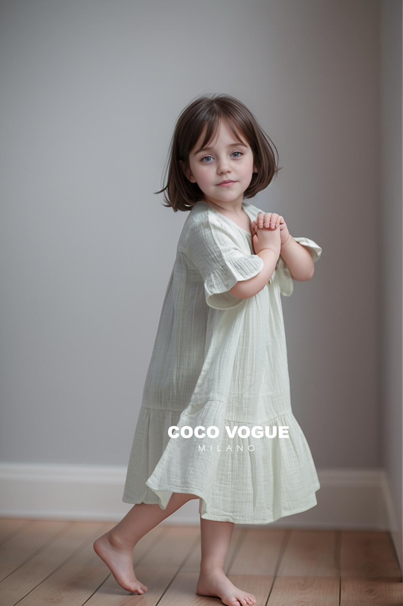 Timeless White Beauty – A Classic Dress Made for Little Girl"