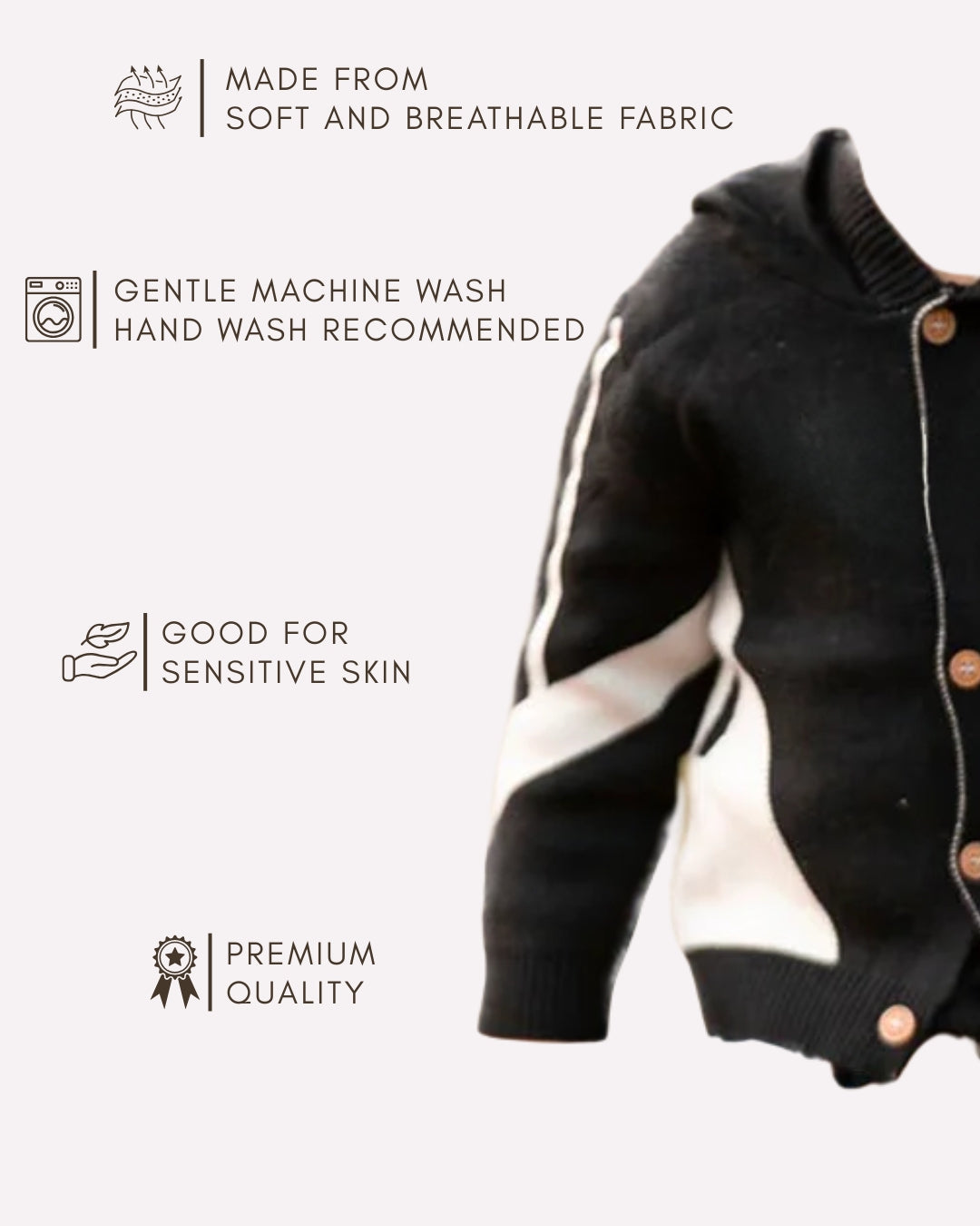 Modern cardigan hoodie for little boys & girls , Cozy baby cardigan hoodie 3 months–3 years