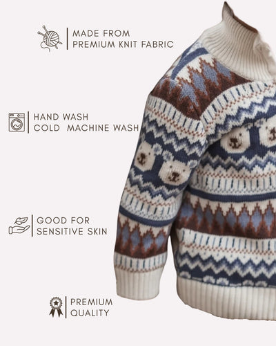Elegant winter knitwear for toddlers , Premium knitted sweater for toddlers 1–6 years 