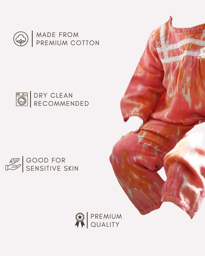 Modern Boho style outfit for baby girls , Premium kids Boho co-ord clothing 0–3 years