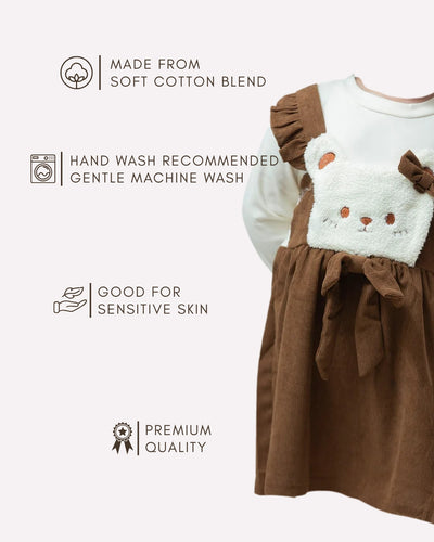 Premium kids corduroy pinafore dress , Corduroy pinafore dress 1–6 years