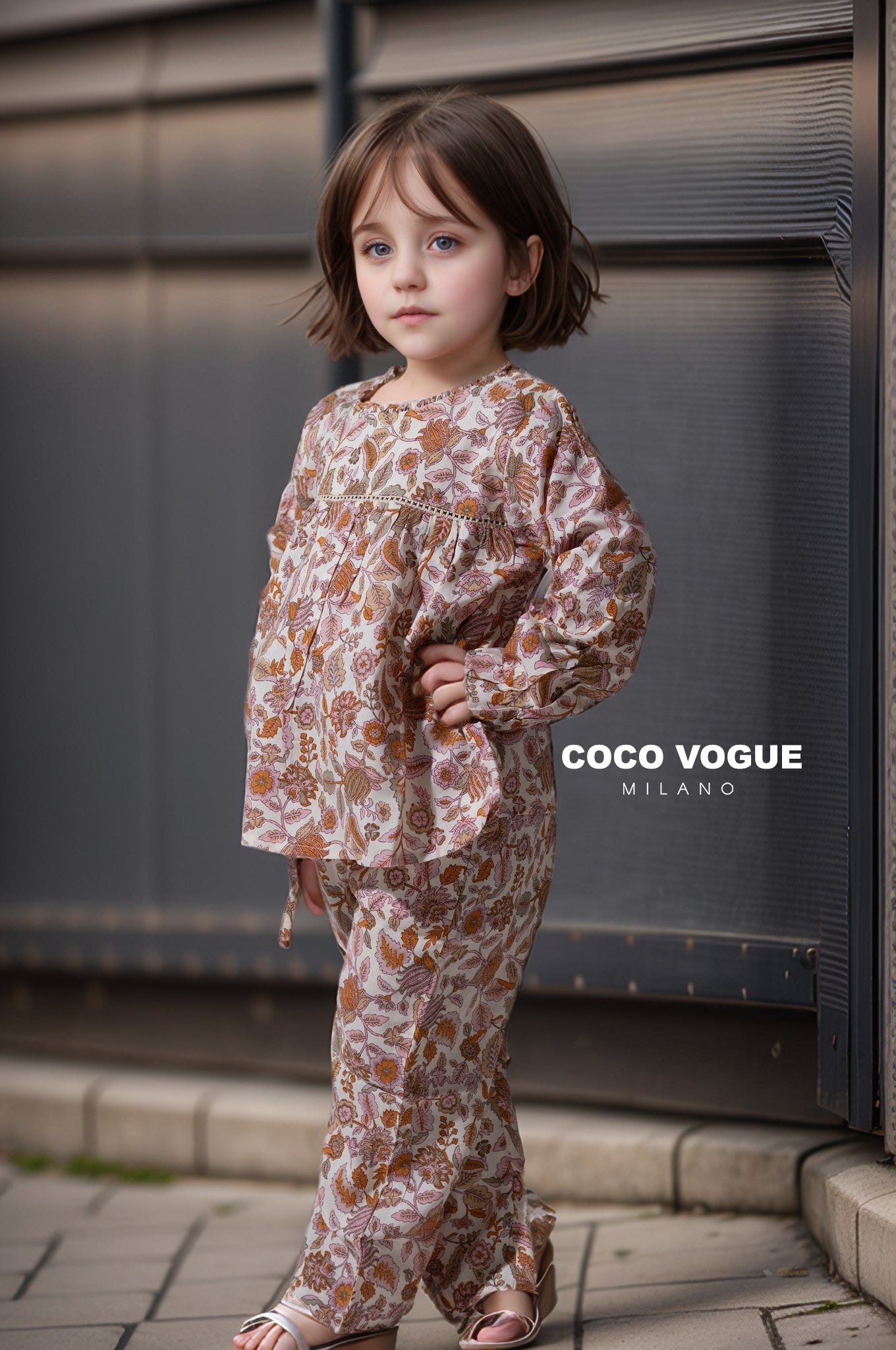 Premium kids autumn bloom co-ord fashion