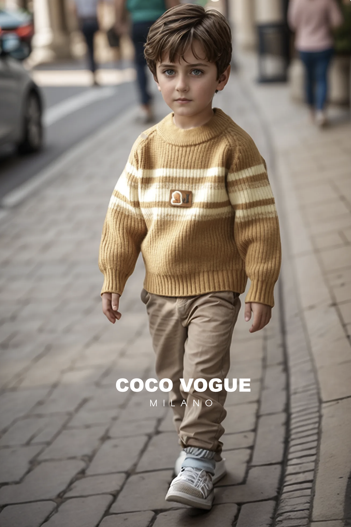 Goldenrod Sweater with Minimalist Patch