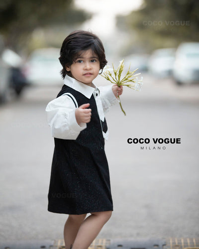 Black & White Frock With Tie