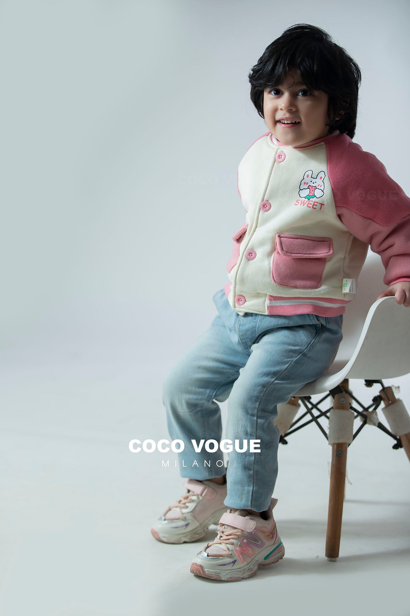 Sweet Pink & White Classic 90's Varsity Jacket