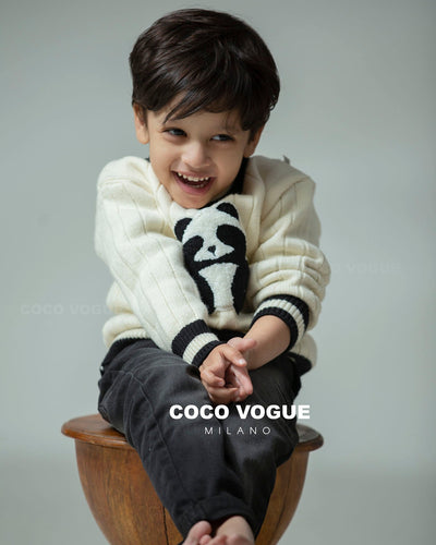 Black & White Panda Sweater