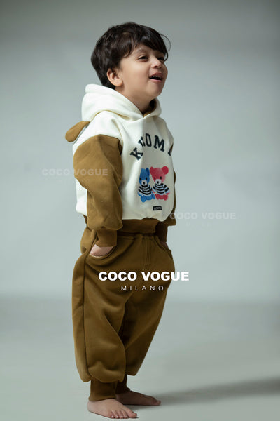 Fashionable teddy bear clothing set for children , Trendy toddler teddy outfit with jacket 3–8 years