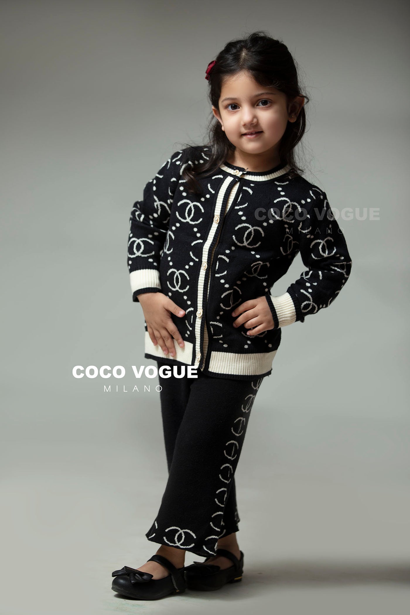 Classic Girl Black and Tan Co-ord Set