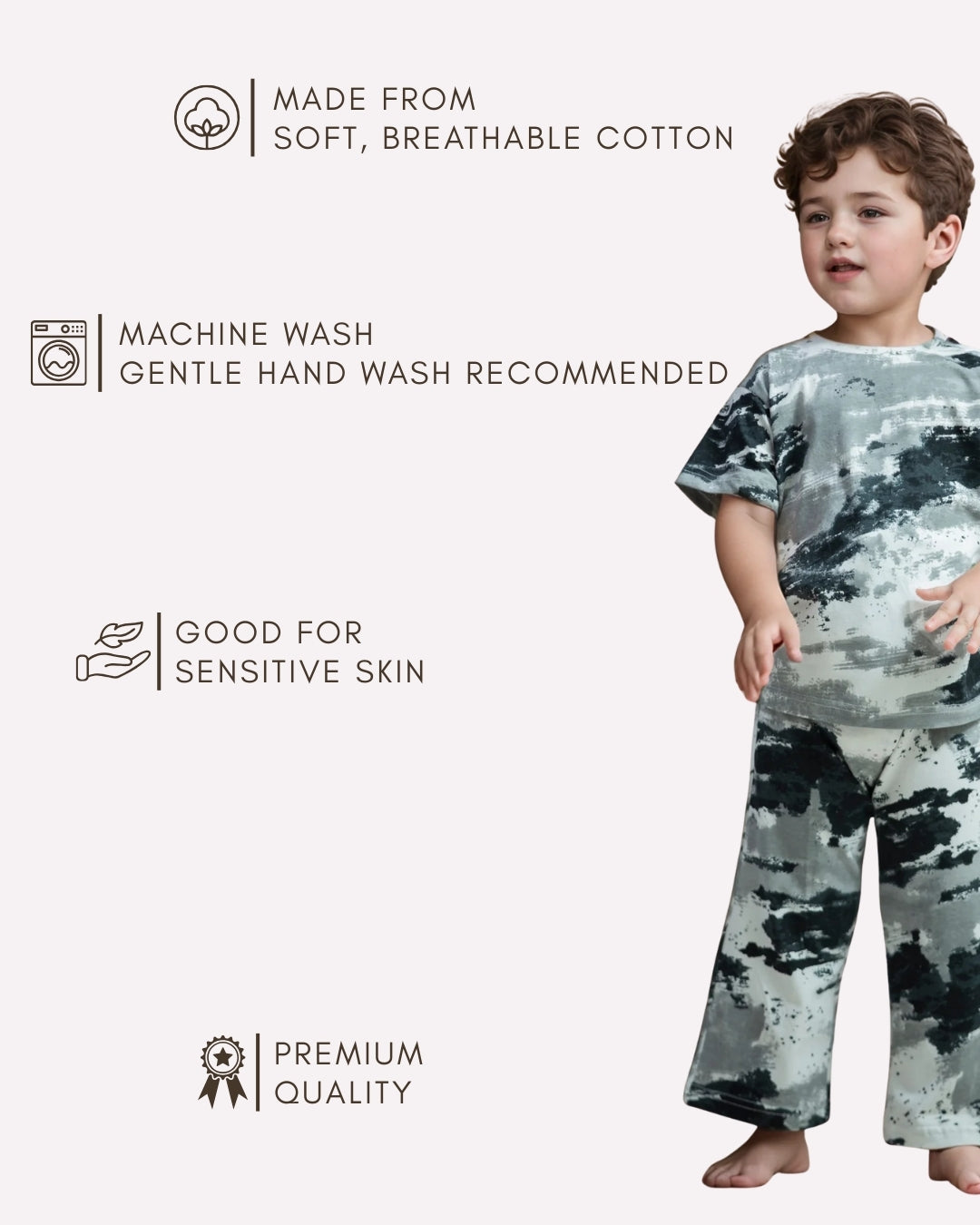Trendy Ink Splash co-ord set for children , Eye-catching kids outfit 2–9 years 