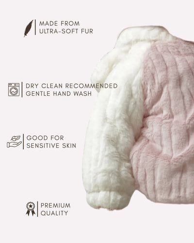 Cozy lamb-themed winter jacket for little girls , Modern lamb-inspired jacket for kids 2–6 years