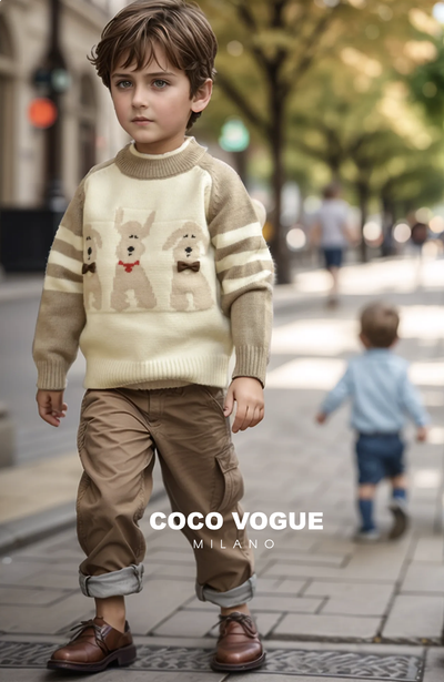 Woodland charm sweater for boys and girls , Whimsical woodland kids sweater 2–7 years