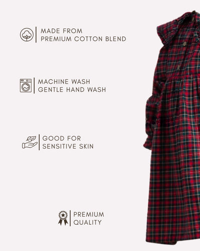 Modern plaid style summer dress for toddlers , Premium kids summer dress 18 months–6 years