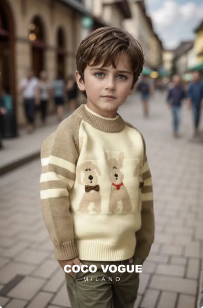 Woodland charm sweater for boys and girls , Whimsical woodland kids sweater 2–7 years